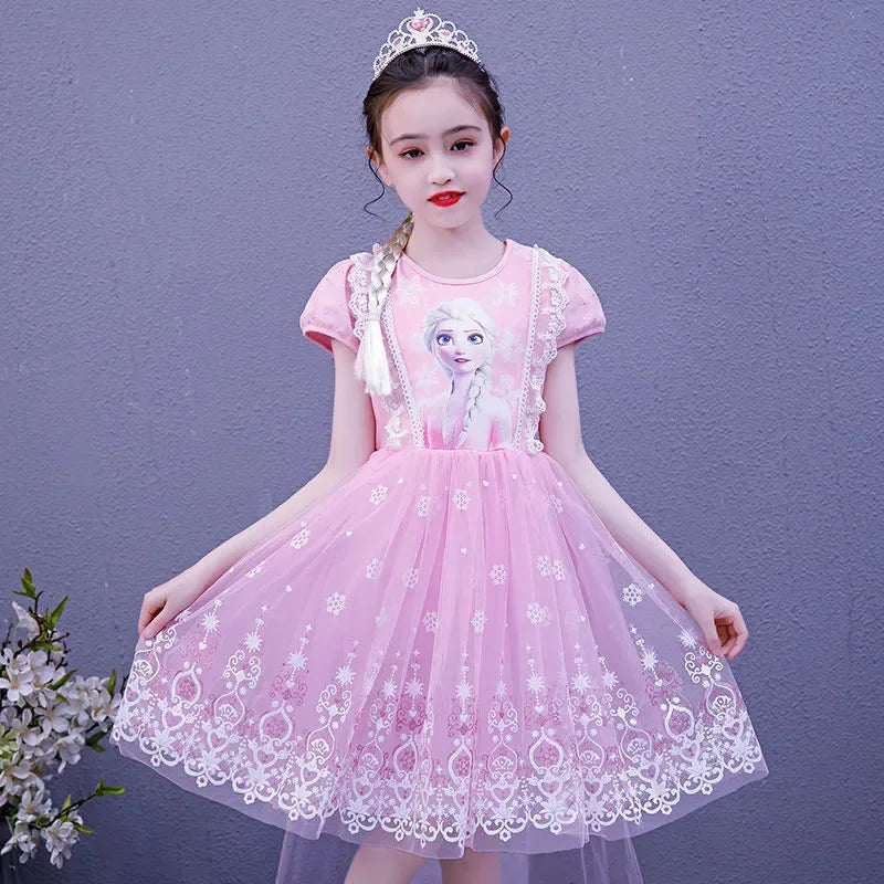 Robe à broderies Reine des Neiges pour enfant – Image 2
