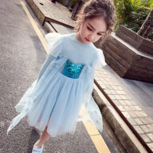 Robe en tulle Reine des Neiges, tailles 90 à 160