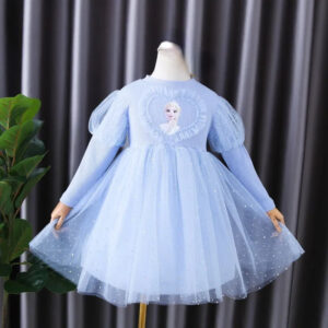 Robe fille Reine des Neiges avec tailles de 3 à 8 ans