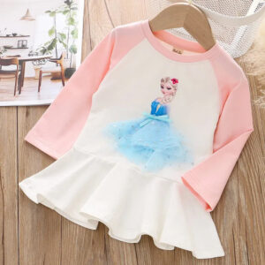 Robe enfant Reine des Neiges, tailles 3 à 7 ans