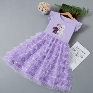 Robe violette Reine des Neiges du 3 ans au 8 ans