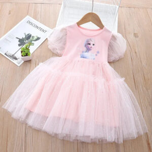 Robe La Reine des Neiges enfant, tailles 3 à 8 ans