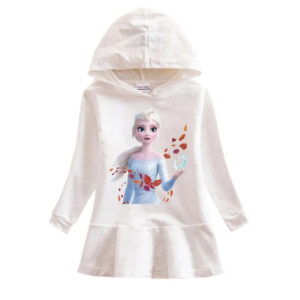 Robe blanche Reine des Neiges en tailles 90 à 140