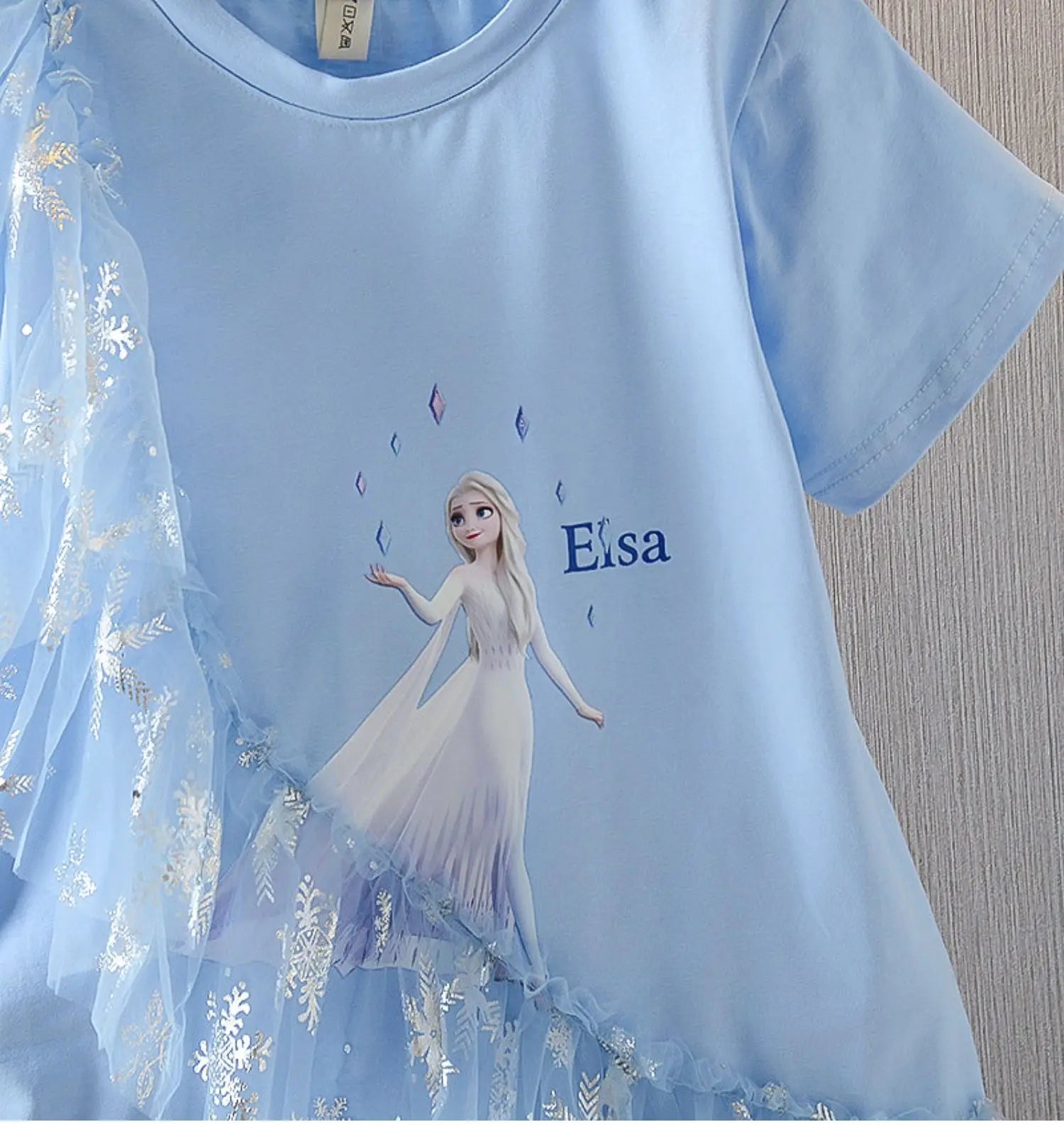 Robe Reine des Neiges à manches courtes, 18-24 mois à 7-8 ans – Image 3