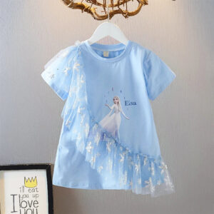 Robe Reine des Neiges à manches courtes, 18-24 mois à 7-8 ans