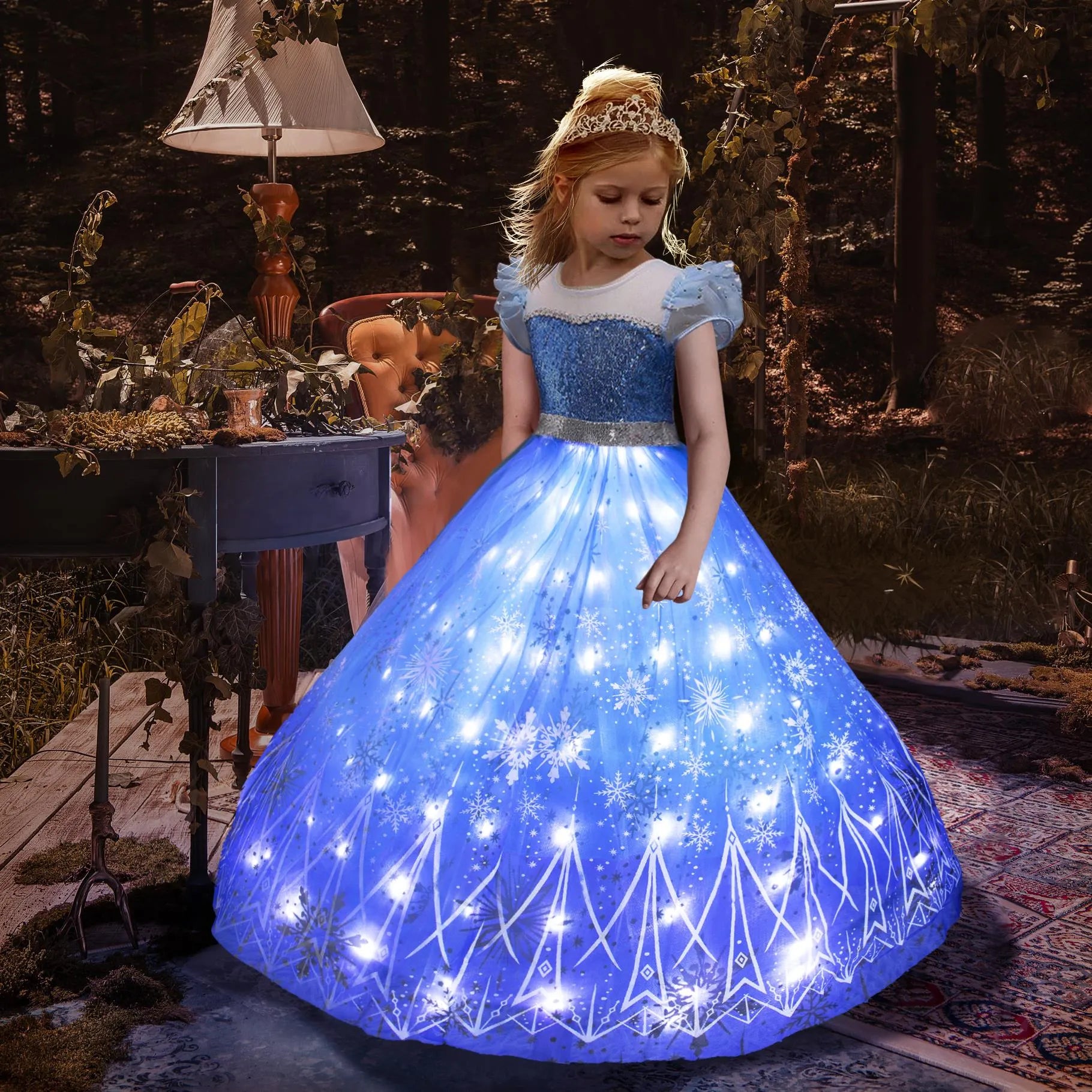 Robe LED La Reine des Neiges avec lumières – Image 3