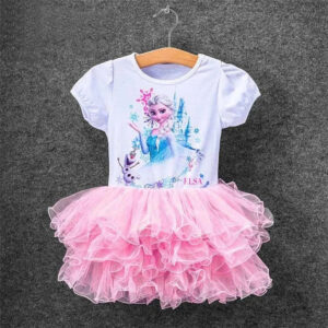 Robe tutu Reine des Neiges en bleu, violet ou rose