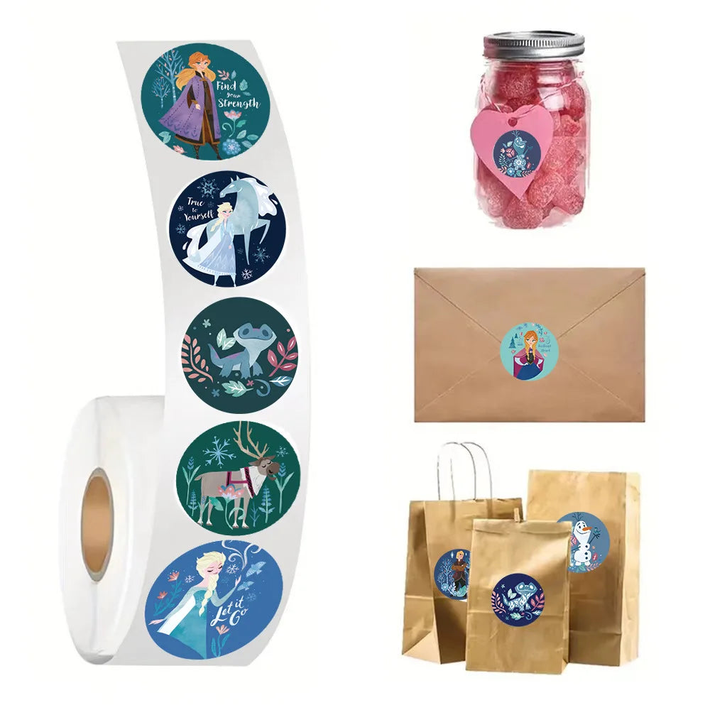 Rouleau de 500 stickers esthétiques Reine des Neiges – Image 2