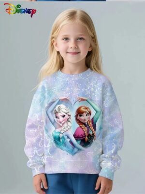 Sweat fille Reine des Neiges Elsa et Anna