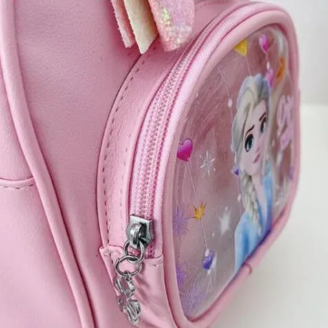 Sac Reine des Neiges avec nœud, couleurs Rose ou Bleu – Image 3