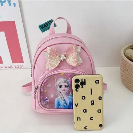 Sac Reine des Neiges avec nœud, couleurs Rose ou Bleu – Image 4