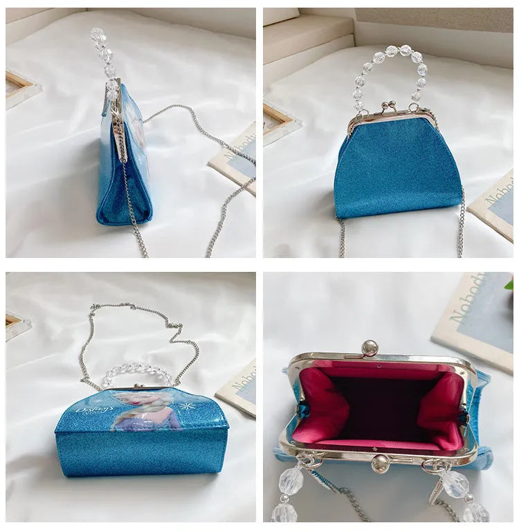Sac à main bleu Reine des Neiges format unique – Image 4