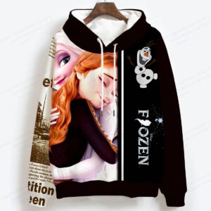 Sweat noir Reine des Neiges pour enfant