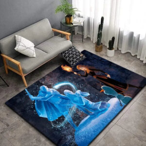Tapis Reine des Neiges Magie, dimensions 60x90cm à 90x130cm
