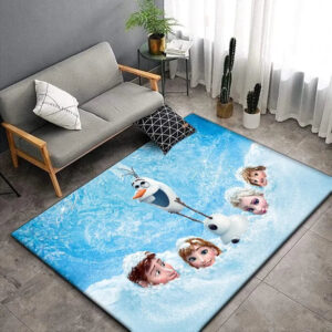Tapis Reine des Neiges Rigolo, dimensions 60x90cm à 90x130cm