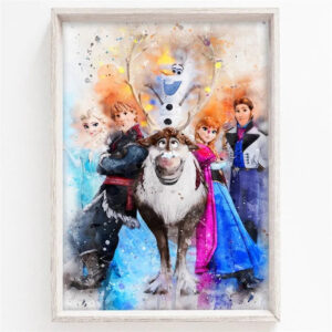 Toile Disney Reine des Neiges en plusieurs dimensions