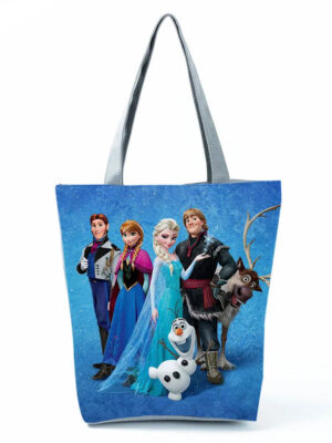 Tote bag Reine des Neiges avec personnages
