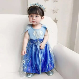 Robe bébé Elsa Reine des Neiges, de 0-3 mois à 2 ans