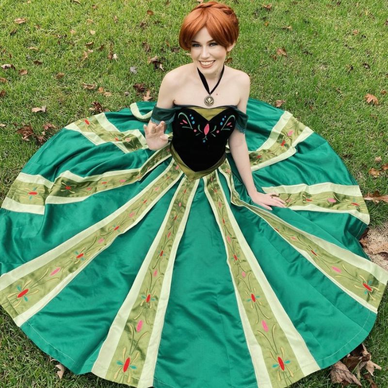 Robe adulte Anna Reine des Neiges, tailles S à 3XL – Image 3