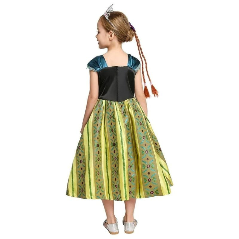 Robe verte Anna La Reine des Neiges avec option accessoires – Image 2