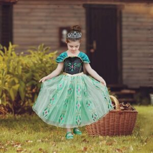 Robe Reine des Neiges Anna avec tailles 3-4 ans à 9-10 ans
